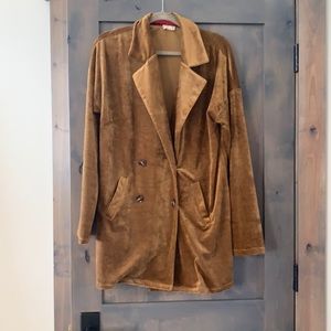 Oversized velvet corduroy blazer